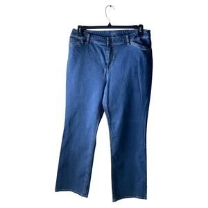 J Jill Tried And True Fit Jeans Womens 14P Bootcut High Rise Stretch Mid Wash